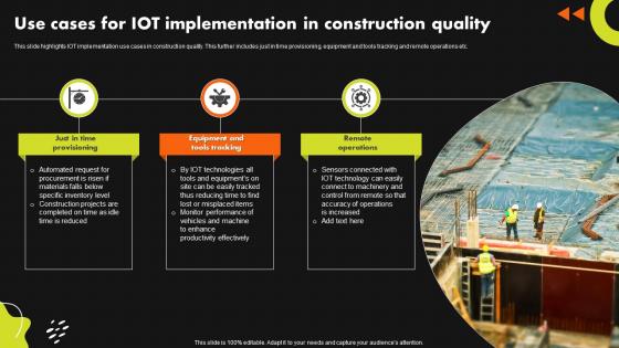 Use Cases For Iot Implementation In Construction Quality