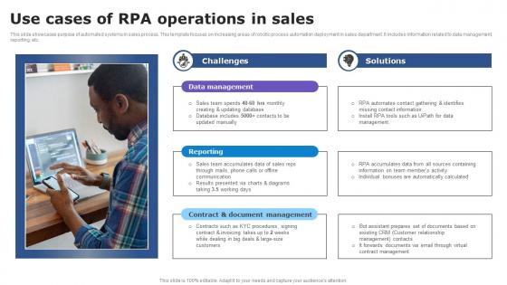 Use Cases Of RPA Operations In Sales