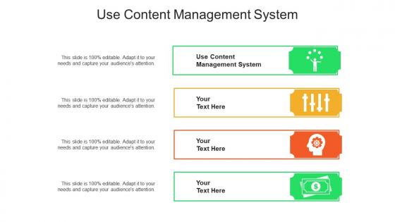 Use content management system ppt powerpoint presentation infographics cpb