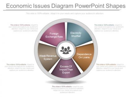 Use economic issues diagram powerpoint shapes