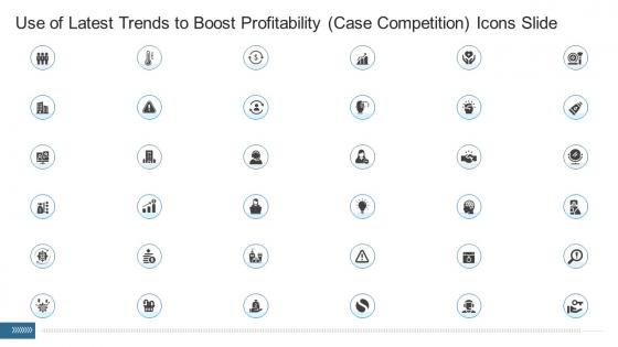 Use Of Latest Trends To Boost Profitability Case Competition Icons Slide