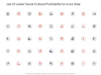 Use of latest trends to boost profitability for icons slide ppt infographics shapes