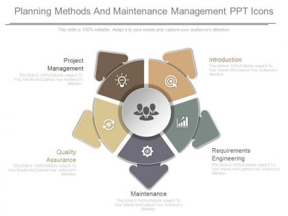 Use planning methods and maintenance management ppt icons