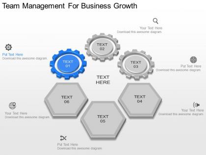Use team management for business growth powerpoint template