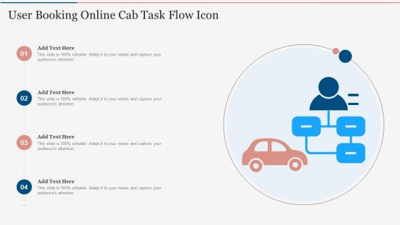 User Booking Online Cab Task Flow Icon