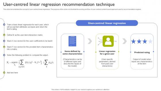 User Centred Linear Regression Recommendation Types Of Recommendation Engines