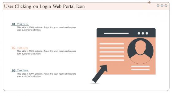 User Clicking On Login Web Portal Icon