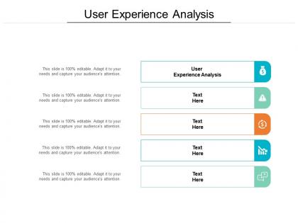 User experience analysis ppt powerpoint presentation show design inspiration cpb