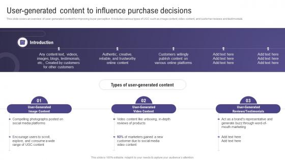 User Generated Content To Influence Purchase Using Social Media To Amplify Wom Marketing Efforts MKT SS V