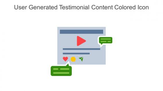 User Generated Testimonial Content Colored Icon In Powerpoint Pptx Png And Editable Eps Format