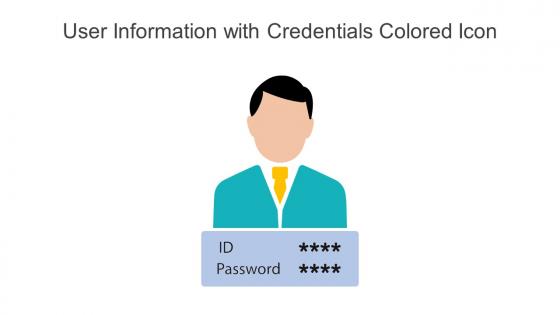 User Information With Credentials Colored Icon In Powerpoint Pptx Png And Editable Eps Format
