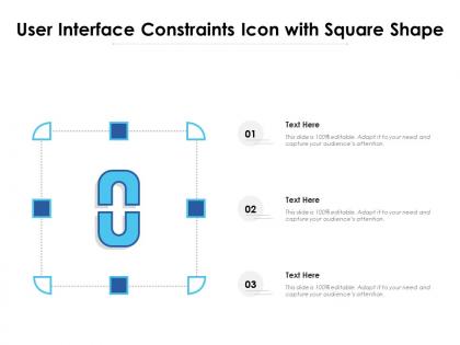 User interface constraints icon with square shape