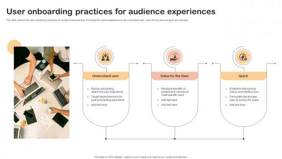 User Onboarding Practices For Audience Experiences