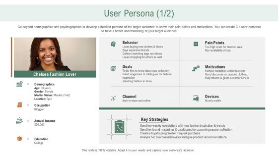 User persona behavior ppt powerpoint presentation pictures professional