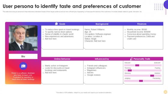 User Persona To Identify Taste And Preferences Of Customer Instagram Influencer Marketing Strategy SS V