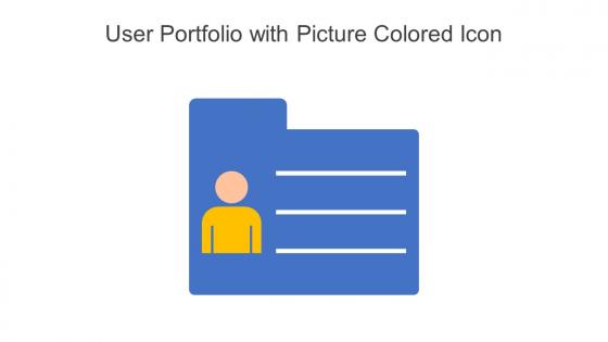 User Portfolio With Picture Colored Icon In Powerpoint Pptx Png And Editable Eps Format