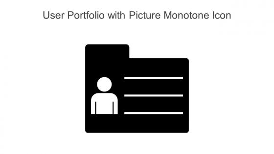 User Portfolio With Picture Monotone Icon In Powerpoint Pptx Png And Editable Eps Format