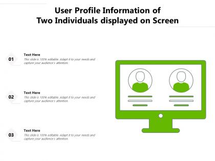 User profile information of two individuals displayed on screen