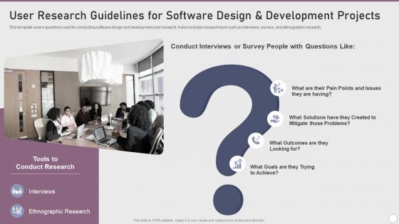 User Research Guidelines Projects Playbook Software Design Development