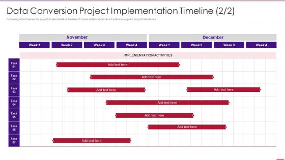 Using Agile In Data Transformation Project It Conversion Project Implementation Timeline