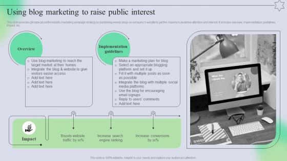 Using Blog Marketing To Raise Public Interest Complete Guide Of Holistic MKT SS V