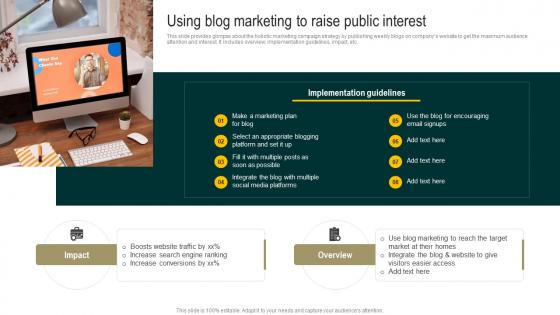 Using Blog Marketing To Raise Public Interest Streamlined Holistic Marketing Techniques MKT SS V