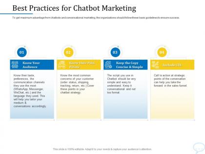 Using chatbot marketing capturing more leads best practices for chatbot marketing ppt powerpoint deck