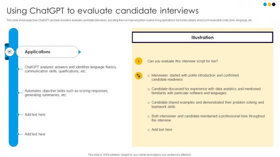 Using ChatGPT To Evaluate Candidate Interviews Maximizing Roi In Recruitment AI SS V