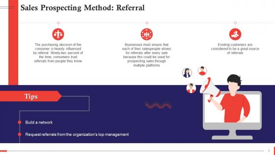 Using Referral For Sales Prospecting Training Ppt