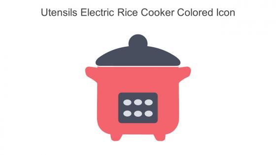 Utensils Electric Rice Cooker Colored Icon In Powerpoint Pptx Png And Editable Eps Format