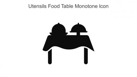 Utensils Food Table Monotone Icon In Powerpoint Pptx Png And Editable Eps Format