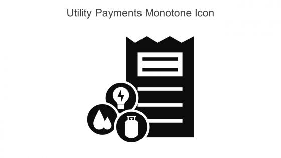 Utility Payments Monotone Icon In Powerpoint Pptx Png And Editable Eps Format