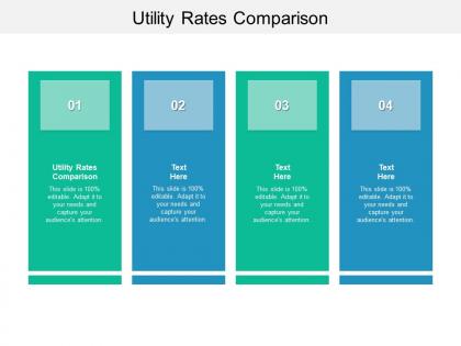 Utility rates comparison ppt powerpoint presentation portfolio gridlines cpb