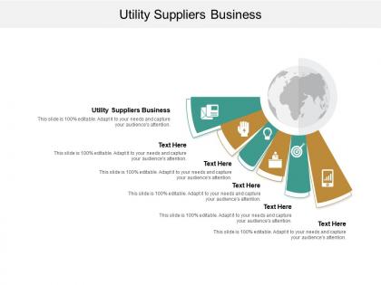 Utility suppliers business ppt powerpoint presentation inspiration skills cpb