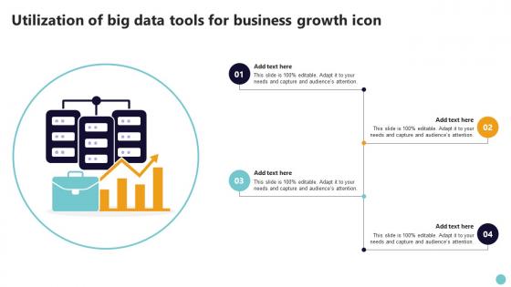 Utilization Of Big Data Tools For Business Growth Icon