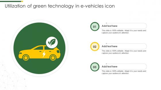 Utilization Of Green Technology In E Vehicles Icon