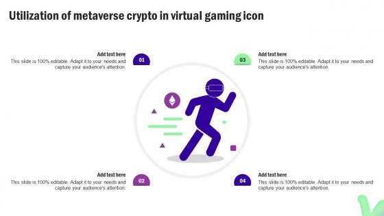 Utilization Of Metaverse Crypto In Virtual Gaming Icon