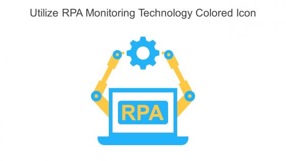 Utilize RPA Monitoring Technology Colored Icon In Powerpoint Pptx Png And Editable Eps Format