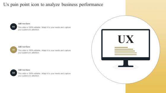 Ux Pain Point Icon To Analyze Business Performance