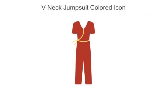 V Neck Jumpsuit Colored Icon In Powerpoint Pptx Png And Editable Eps Format