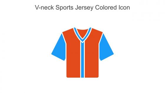 V Neck Sports Jersey Colored Icon In Powerpoint Pptx Png And Editable Eps Format