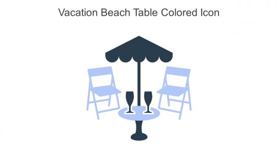 Vacation Beach Table Colored Icon In Powerpoint Pptx Png And Editable Eps Format