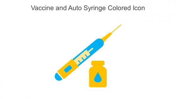 Vaccine And Auto Syringe Colored Icon In Powerpoint Pptx Png And Editable Eps Format