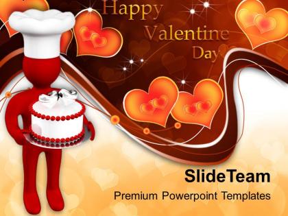 Valentines cake love powerpoint templates ppt themes and graphics 0213