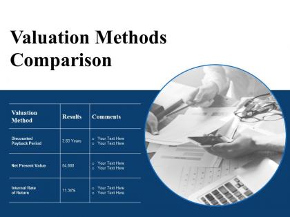 Valuation methods comparison ppt gallery