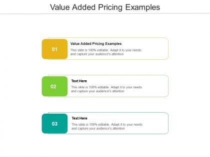 Value added pricing examples ppt powerpoint presentation ideas samples cpb