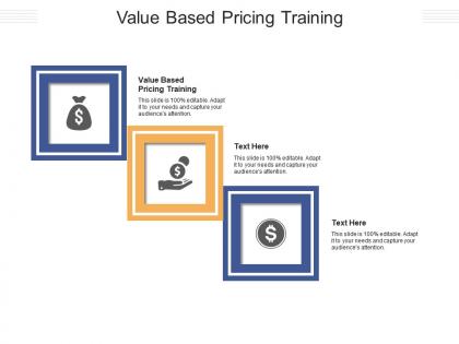 Value based pricing training ppt powerpoint presentation slides design templates cpb