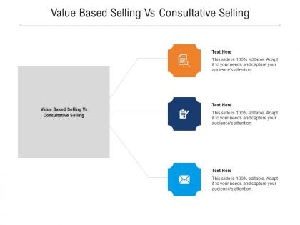 Value based selling vs consultative selling ppt powerpoint presentation show mockup cpb