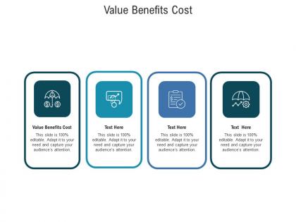 Value benefits cost ppt powerpoint presentation show slide portrait cpb