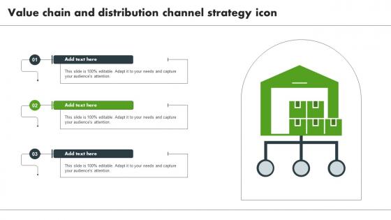 Value Chain And Distribution Channel Strategy Icon